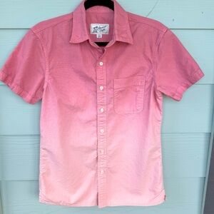 Unisex American Eagle Gradient Pink Red Button Up Shirt Size XS
